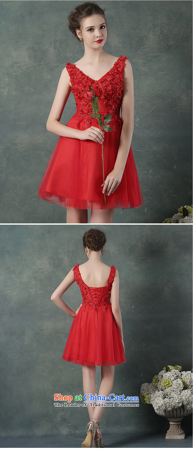 Evening Dress Short of autumn 2015 New 2 shoulder bridesmaid service bridal dresses betrothal large banquet small red dress XL Photo, prices, brand platters! The elections are supplied in the national character of distribution, so action, buy now enjoy more preferential! As soon as possible.