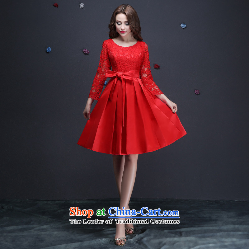 2015 Fashion lace HUNNZ 9 cuff bride dress bon bon skirt red Korean style serving red XL,HUNNZ,,, bows shopping on the Internet