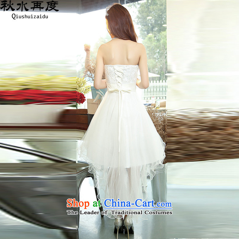Stylish lace anointed chest Sau San irregular bride dress HSZM1520 white , L/ Again , , , shopping on the Internet