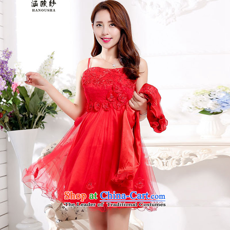 The OSCE yarn 2015 Autumn covered by replacing wedding dress bows services door onto the bridal dresses evening dresses and stylish bridesmaid serving two kits red packets, and yarn (Euro covered by XXL, hanousha) , , , shopping on the Internet