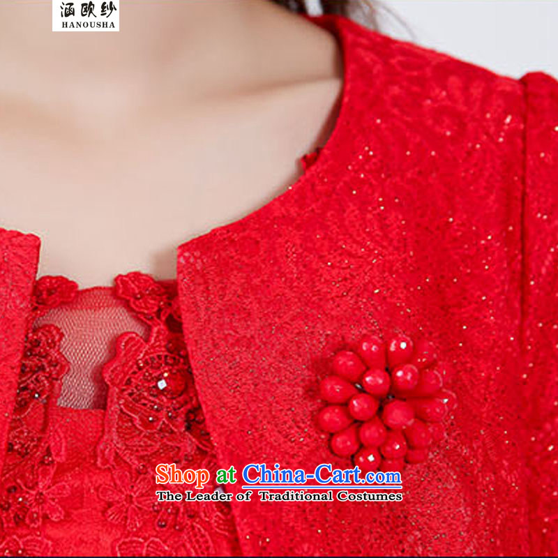 The OSCE yarn bows services covered by the 2015 New Year with short of marriages red lace Top Loin of dresses and stylish evening dresses RED M covered by OSCE yarn (hanousha) , , , shopping on the Internet