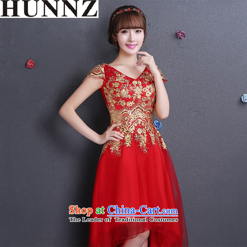      Toasting Champagne Services 2015 new HUNNZ stylish in the long strap lace bridal wedding dress evening dresses red XL,HUNNZ,,, shopping on the Internet