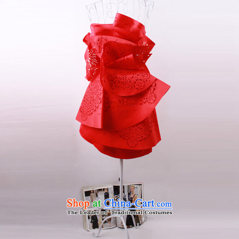 The Syrian Arab Republic and the relatively short time of the hour Red Dress bride bows services go show red carpet banquet anointed chest sticker bride evening dresses marriage bows services wine red XL, Syria has been pressed time shopping on the Internet