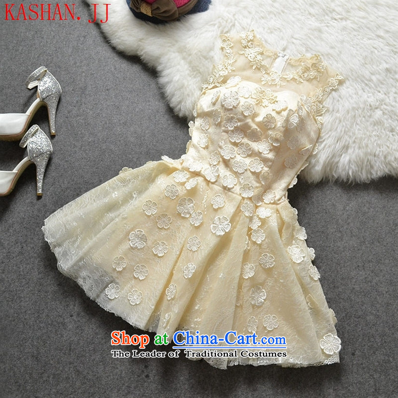 Mano-hwan's 2015 know dress temperament decals bon bon princess skirt dress bridesmaid to skirt JC1296 apricot , Susan Sarandon bandying (KASHAN.JJ card) , , , shopping on the Internet