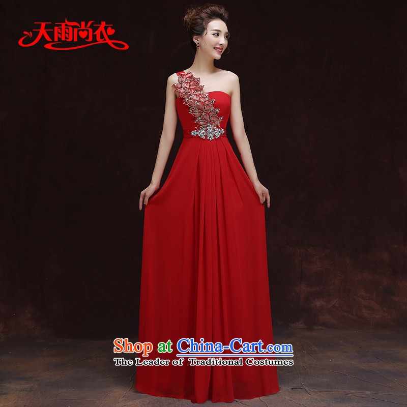 Rain-sang yi?2015 new sweet bride wedding dresses moderators click shoulder length of marriage bows large red?XXXL LF179 services