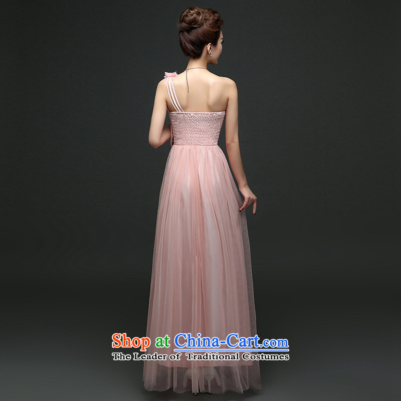 Naoji bridesmaid mission a long gown bridesmaid services sister skirt video thin shoulder marriage banquet evening dresses 91102 pink XL, yet a , , , shopping on the Internet