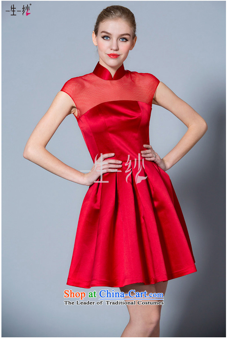 A lifetime of 2015 the new bride short high-lumbar bows to Chinese collar red packets shoulder improved qipao 40121020 red 160/84A thirtieth day pre-sale picture, prices, brand platters! The elections are supplied in the national character of distribution, so action, buy now enjoy more preferential! As soon as possible.