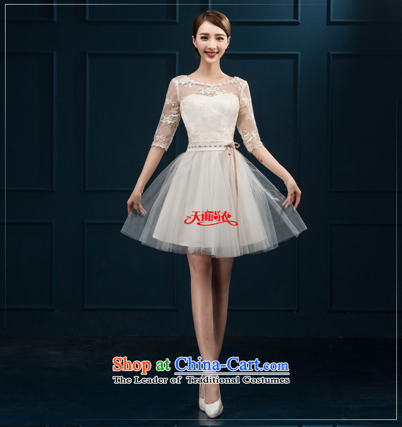 Rain Coat 2015 Autumn yet new marriages of short of major code graphics in Sau San dinner thin cuff lace bridesmaid small dress LF221 champagne color pictures, prices, XXL brand platters! The elections are supplied in the national character of distribution, so action, buy now enjoy more preferential! As soon as possible.