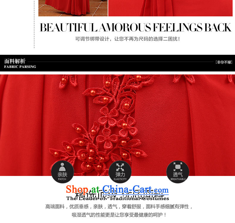 Non-you do not marry 2105 Autumn Red Dress wiping the chest and stylish bride bows service long sweet flowers Sau San evening dresses wedding dress dresses red L picture, prices, brand platters! The elections are supplied in the national character of distribution, so action, buy now enjoy more preferential! As soon as possible.