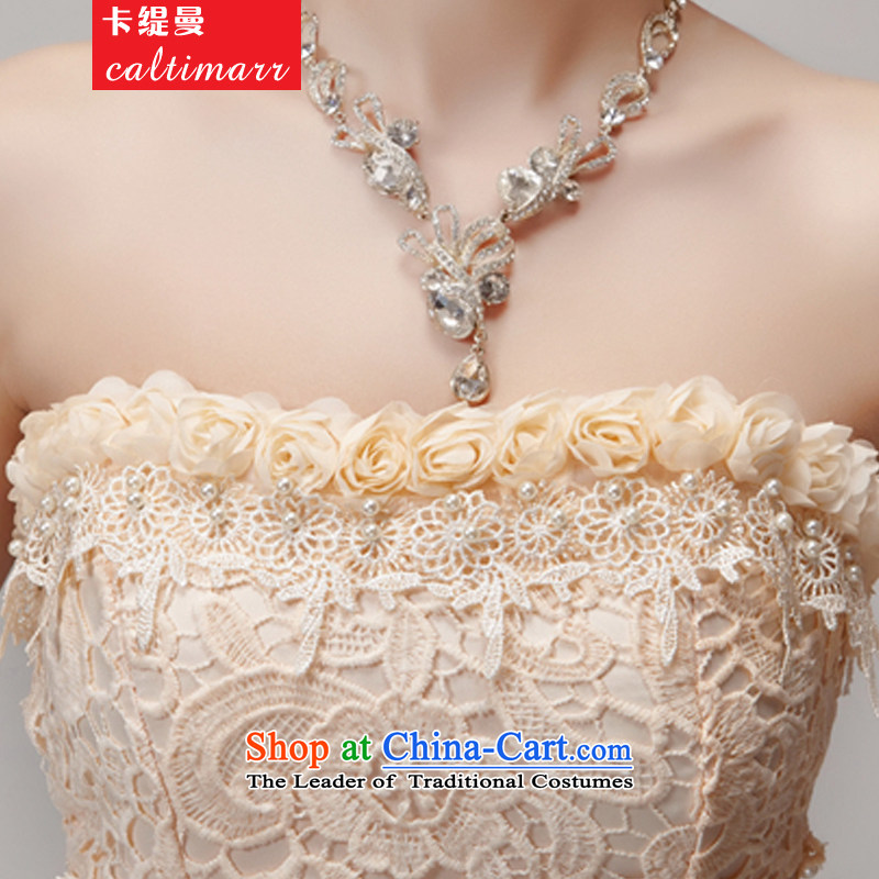 Card economy Cayman   2015 manually staple pearl diamond temperament and Sau San chest dresses bridesmaid groups dress skirt  8FFM White M card economy (caltimarr) , , , shopping on the Internet