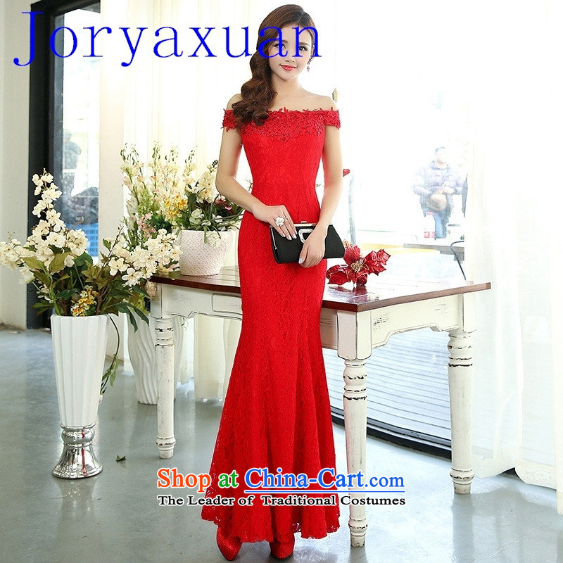 New marriages bows dress Top Loin shoulders bridesmaid dress stylish evening dresses red XL, Love Yan (axbaby Bebe) , , , shopping on the Internet