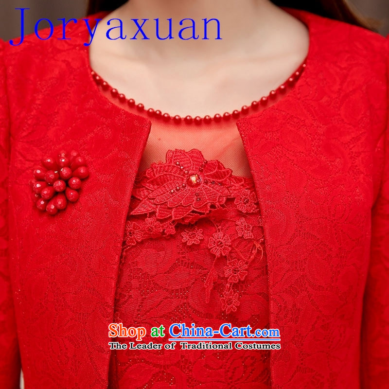 2015 Autumn The new bride with red two kits dresses Sau San temperament dresses dress two kits red XXL, love Yan (axbaby Bebe) , , , shopping on the Internet