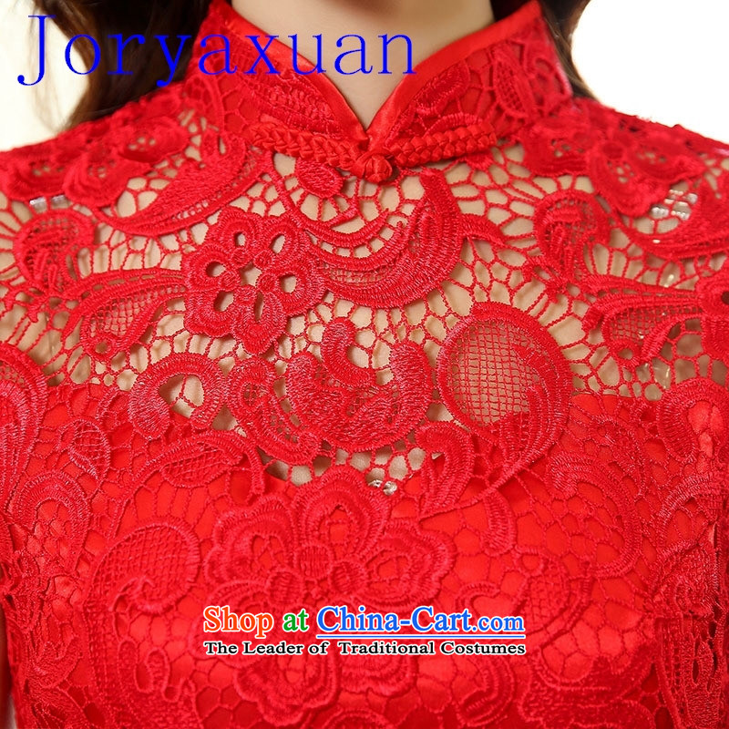 The new bride bows services red wedding dress retro style short of annual meetings of the improved evening dresses cheongsam picture color XXXL, love Yan (axbaby Bebe) , , , shopping on the Internet