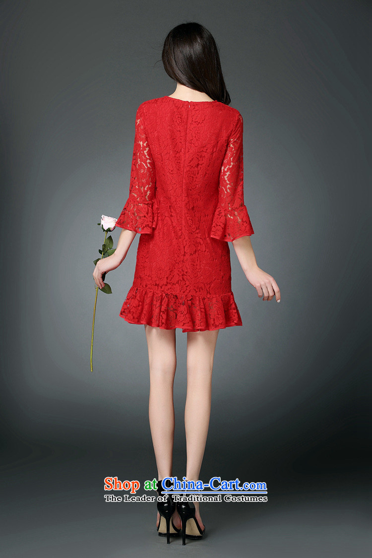 Load the autumn 2015 domain and the new strain the courage to empty lace horn cuff bride respectfully sprinkled red crowsfoot dresses N4C402A5138 black M picture, prices, brand platters! The elections are supplied in the national character of distribution, so action, buy now enjoy more preferential! As soon as possible.