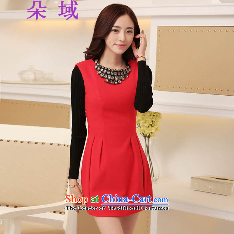 Flower Spring 2015 Domain New Red Dress stylish western bridal dresses vests T601C1287 RED?S