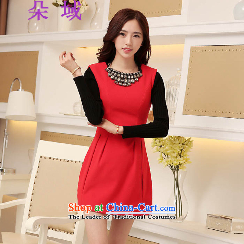 Flower Spring 2015 Domain New Red Dress stylish western bridal dresses vests T601C1287 red flower domain , , , S, shopping on the Internet