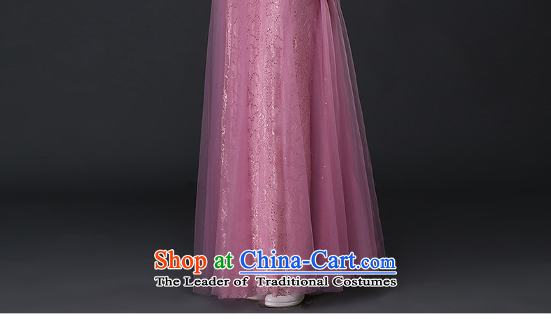 Tslyzm evening dress long bride pink drink dress shoulders bridesmaid to serve the new 2015 lace autumn and winter bare pink M picture, prices, brand platters! The elections are supplied in the national character of distribution, so action, buy now enjoy more preferential! As soon as possible.