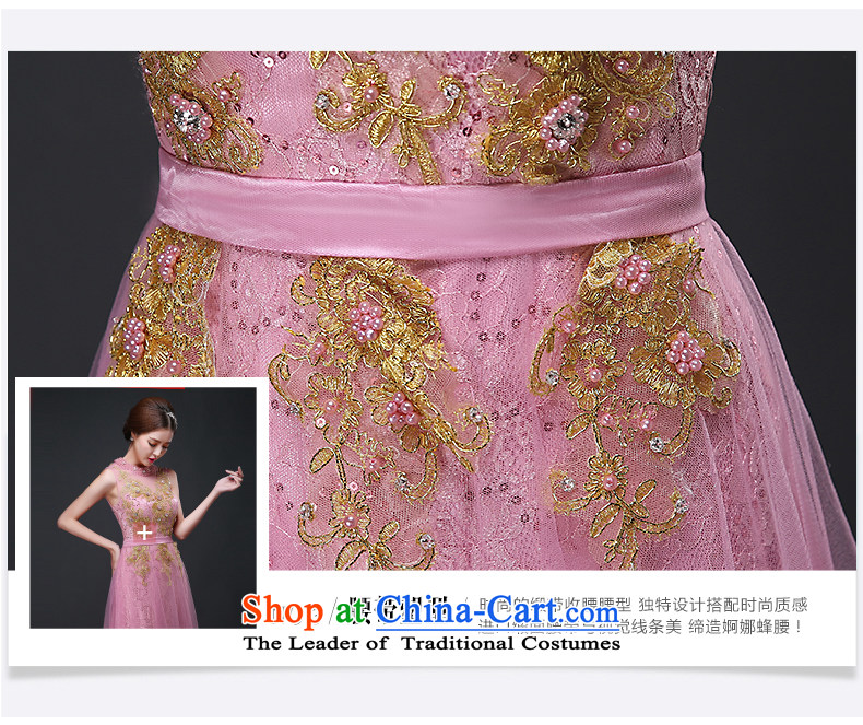 Tslyzm evening dress long bride pink drink dress shoulders bridesmaid to serve the new 2015 lace autumn and winter bare pink M picture, prices, brand platters! The elections are supplied in the national character of distribution, so action, buy now enjoy more preferential! As soon as possible.