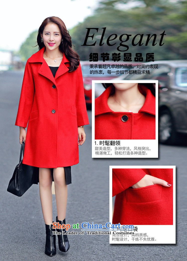 The United States is still clothing gross autumn and winter coats? female new a wool coat large red bride back to door onto large pregnant women loose white shirt S picture, prices, brand platters! The elections are supplied in the national character of distribution, so action, buy now enjoy more preferential! As soon as possible.