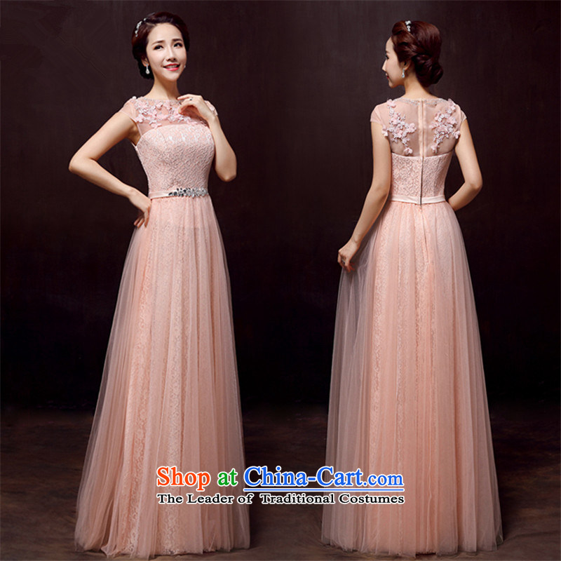 The spring and summer of 2015 New HANNIZI, minimalist short, Sau San pink field shoulder bride wedding dress bows services Pink XL