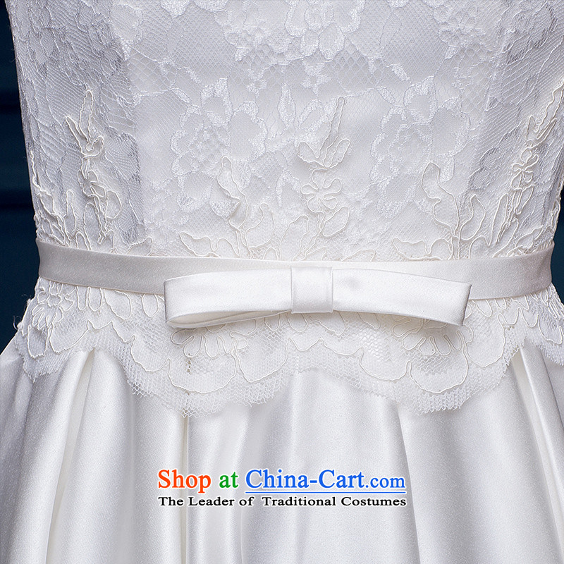 The new 2015 HANNIZI spring and summer Korean word shoulder wedding dress bride, short white dress white , Korea, XXL, hannizi) , , , shopping on the Internet