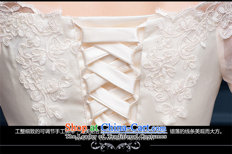 In spring and summer 2015 HANNIZI cuff Korean word shoulder bride wedding dress evening dress uniform champagne color in the bows cuff M picture, prices, brand platters! The elections are supplied in the national character of distribution, so action, buy now enjoy more preferential! As soon as possible.