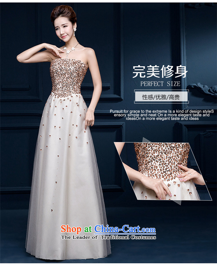 The spring and summer of 2015 New HANNIZI) Bride wedding dress sexy wiping the chest straps banquet dinner dress champagne color pictures, prices, XXL brand platters! The elections are supplied in the national character of distribution, so action, buy now enjoy more preferential! As soon as possible.