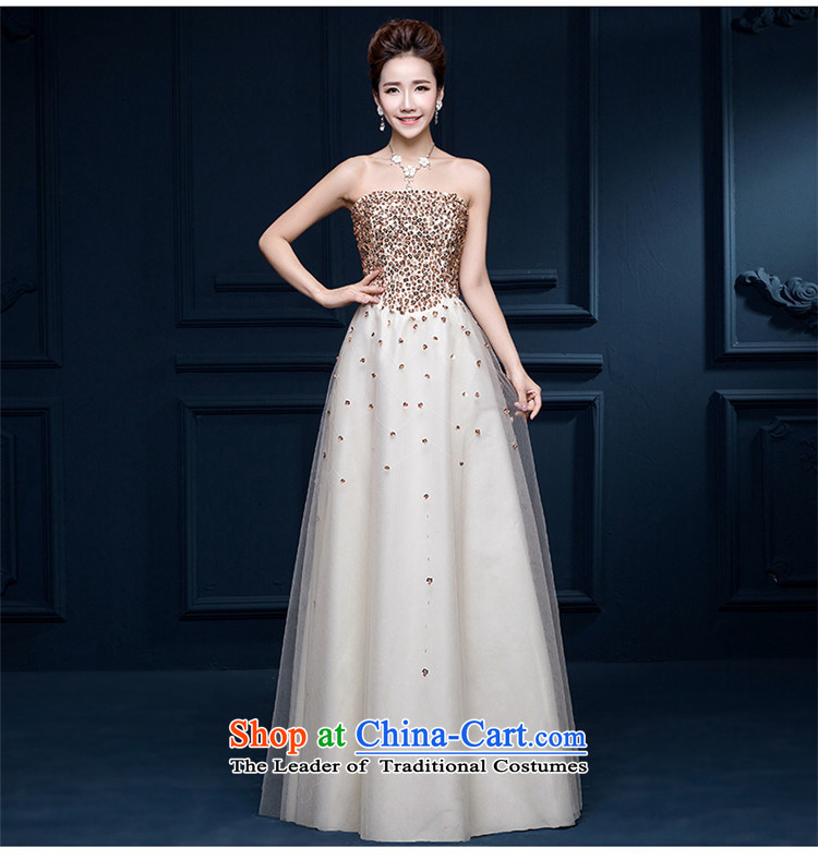 The spring and summer of 2015 New HANNIZI) Bride wedding dress sexy wiping the chest straps banquet dinner dress champagne color pictures, prices, XXL brand platters! The elections are supplied in the national character of distribution, so action, buy now enjoy more preferential! As soon as possible.