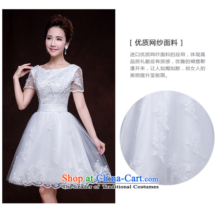 Toasting champagne served by 2015 HANNIZI Korean Style New spring and summer load a field of short white banquet shoulder evening dresses White M picture, prices, brand platters! The elections are supplied in the national character of distribution, so action, buy now enjoy more preferential! As soon as possible.