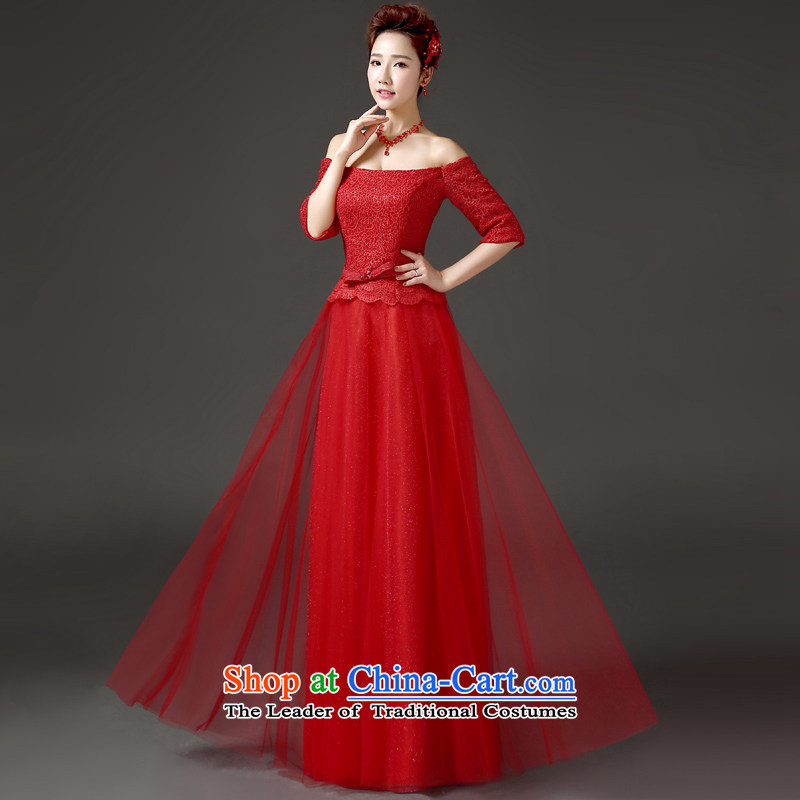 In the friends of marriages toasting champagne Winter Jackets Korean word in shoulder cuff red bride dress video thin snap to bind with Red Dress Code Red S waistline 1.9 feet of friends (LANYI) , , , shopping on the Internet