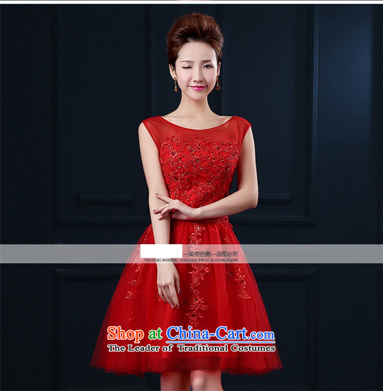 The spring and summer of 2015 New HANNIZI word, shoulder Korean style solid color red bridal dresses lace bridesmaid services red S picture, prices, brand platters! The elections are supplied in the national character of distribution, so action, buy now enjoy more preferential! As soon as possible.