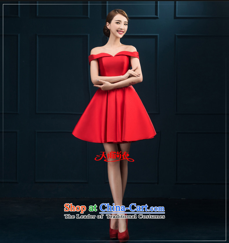 Rain-sang yi 2015 new marriages bows to Korean word shoulder larger short, thin blue dinner will be video dress bridesmaid dresses LF224 RED M picture, prices, brand platters! The elections are supplied in the national character of distribution, so action, buy now enjoy more preferential! As soon as possible.