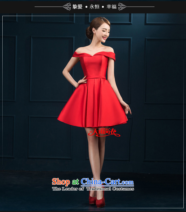 Rain-sang yi 2015 new marriages bows to Korean word shoulder larger short, thin blue dinner will be video dress bridesmaid dresses LF224 RED M picture, prices, brand platters! The elections are supplied in the national character of distribution, so action, buy now enjoy more preferential! As soon as possible.