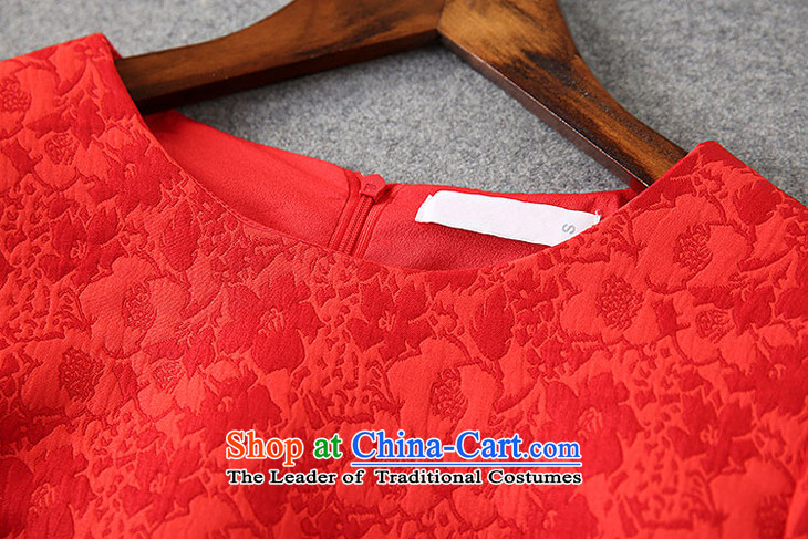 The OSCE Poetry Film 2015 autumn and winter new women's lantern cuff Jacquard Lace dresses red bon bon dress skirt bridesmaid bows services under the auspices of the lift mast mount married women red L picture, prices, brand platters! The elections are supplied in the national character of distribution, so action, buy now enjoy more preferential! As soon as possible.