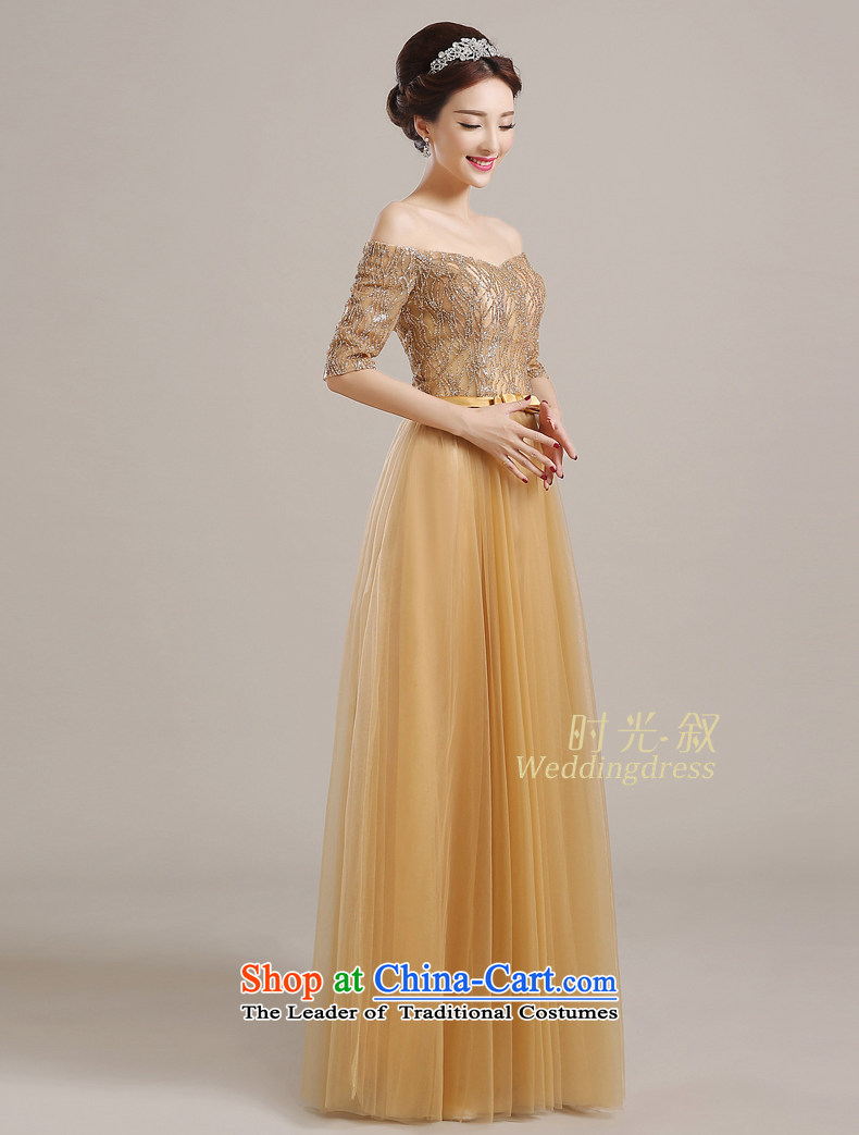 The Syrian brides service time bows autumn and winter 2015 new booking the wedding-dress, bridal dresses gold long skirt marriage banquet dinner dress gold M pictures, prices, brand platters! The elections are supplied in the national character of distribution, so action, buy now enjoy more preferential! As soon as possible.