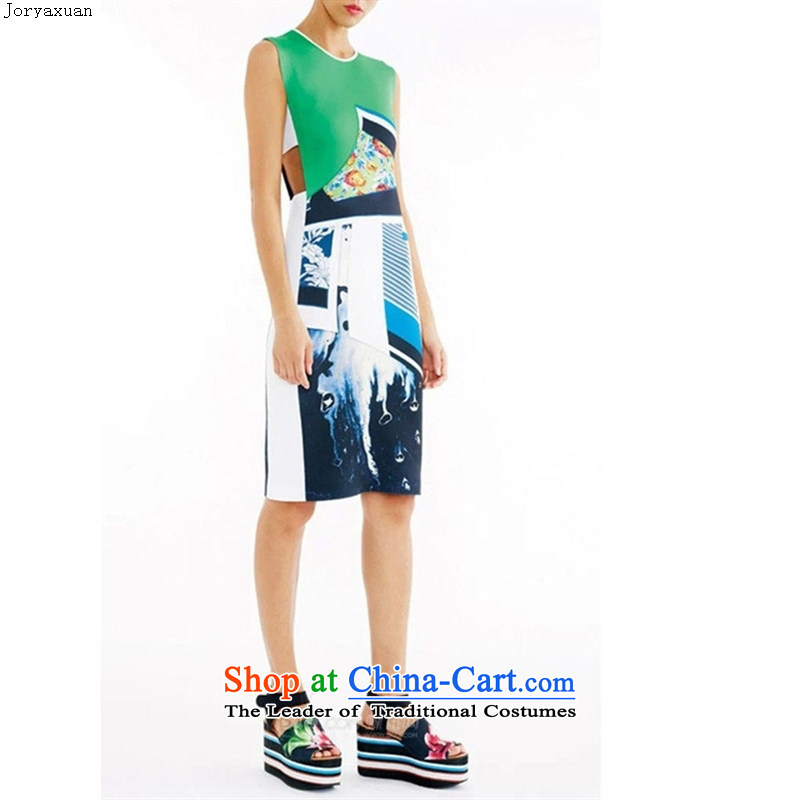 Web/not fashionable dress soft rules stamp color plane collision atmospheric vest dresses wild temperament, small dress map color -XL, Nga Xuan (joryaxuan) , , , shopping on the Internet
