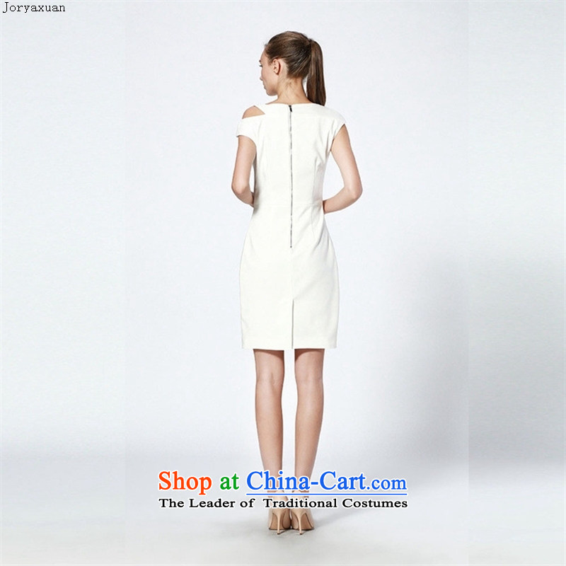 Web soft clothes white collar temperament graphics 2015 thin, back up the zipper sexy bare shoulders a solid color wild dresses small white dress XXL, Cheuk-yan xuan ya (joryaxuan) , , , shopping on the Internet