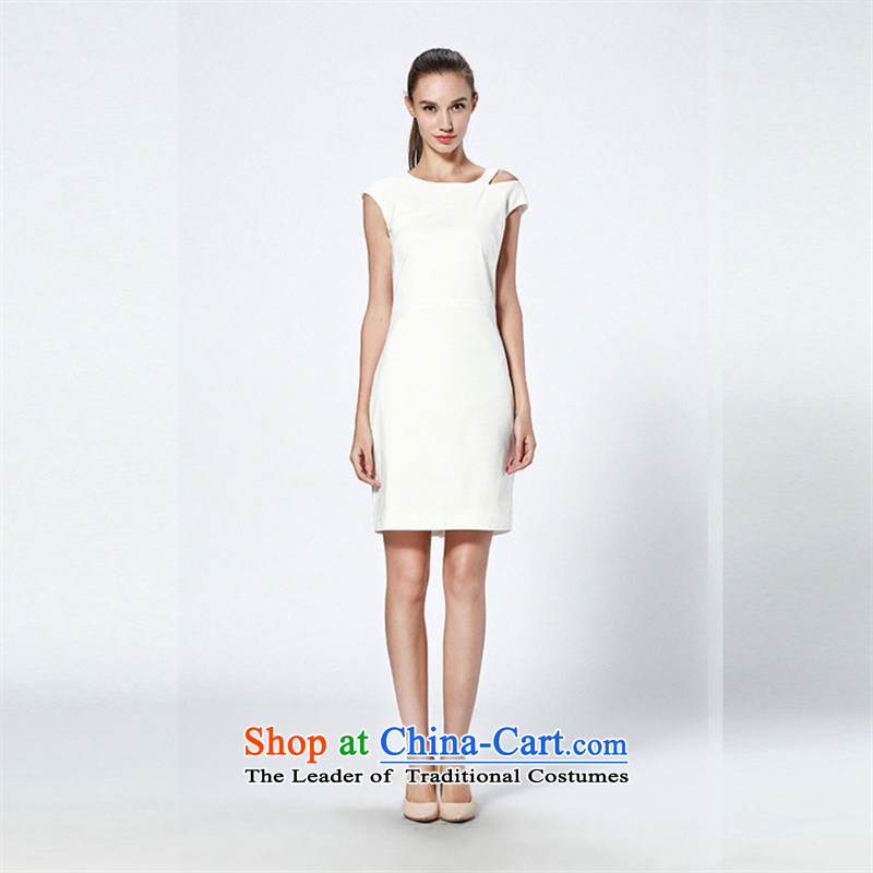 Web soft clothes white collar temperament graphics 2015 thin, back up the zipper sexy bare shoulders a solid color wild dresses small white dress XXL, Cheuk-yan xuan ya (joryaxuan) , , , shopping on the Internet