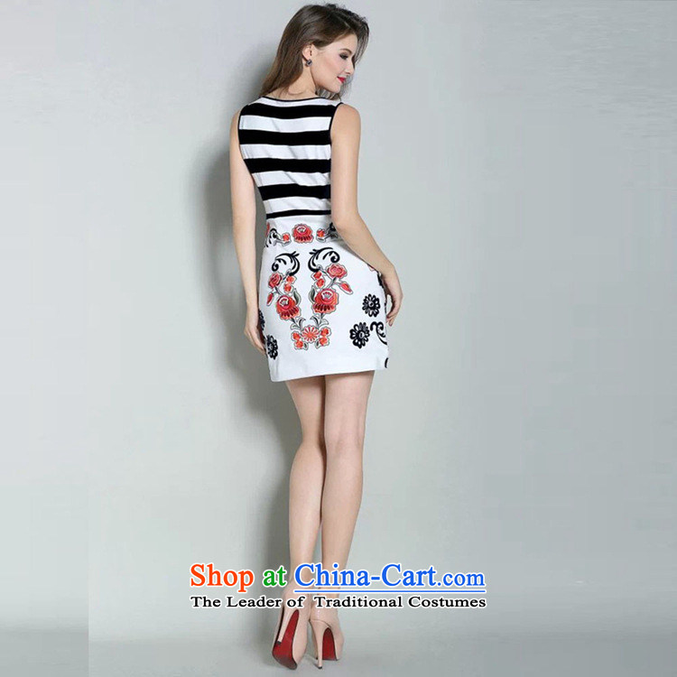 Web soft clothes 2015 Spring/Summer new sweet princess skirt streaks stitching high-end fashion embroidered dress small blue dress S picture, prices, brand platters! The elections are supplied in the national character of distribution, so action, buy now enjoy more preferential! As soon as possible.