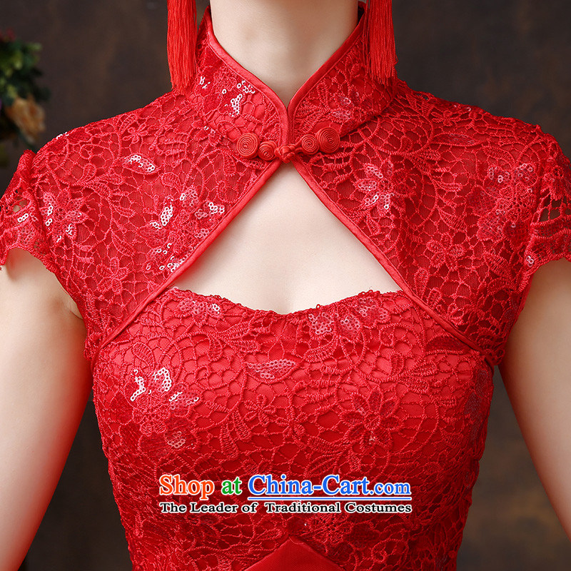 The new 2015 HANNIZI Stylish retro short spring and summer, red bride wedding dress evening dress red L, Sau San won, Gigi Lai (hannizi) , , , shopping on the Internet