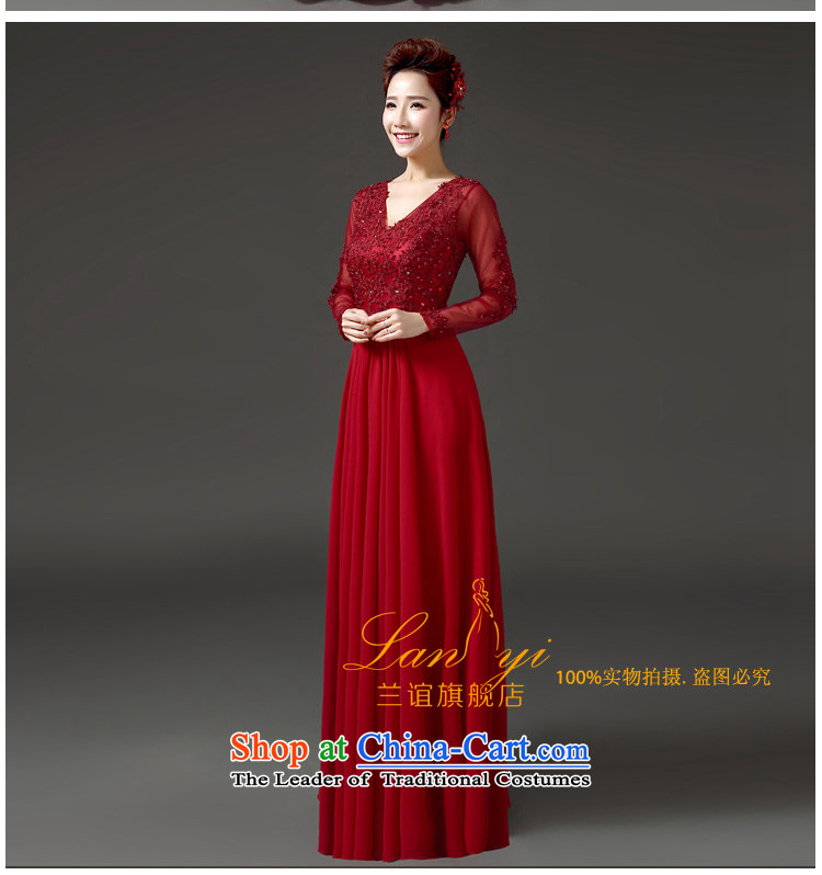Lan-yi marriages bows frockcoat Korean Version to align the thin long-sleeved evening dresses banquet hosted dress autumn new products to contact customer service fee as the supplement picture, prices, brand platters! The elections are supplied in the national character of distribution, so action, buy now enjoy more preferential! As soon as possible.