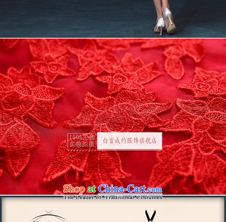 The first white into about red lace in long-sleeved bride with a drink service of marriage wedding dress small 2015 New Red tailored customer service contact pictures, prices, brand platters! The elections are supplied in the national character of distribution, so action, buy now enjoy more preferential! As soon as possible.