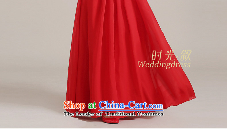 Time The  new bride Syria 2015 long drink service evening dress autumn and winter hang also small red dress skirt marriage bridesmaid service banquet female red short) L pictures, prices, brand platters! The elections are supplied in the national character of distribution, so action, buy now enjoy more preferential! As soon as possible.