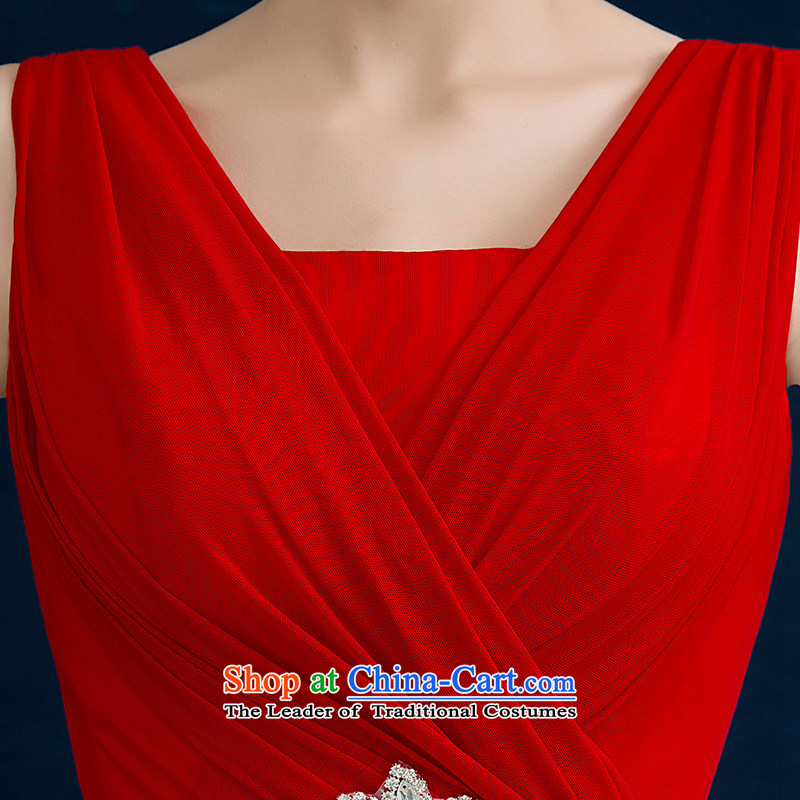 Seal the bride bows Chief Jiang, 2015 autumn and winter new wedding dress red stylish shoulders video thin red Female dress banquet tailored, seal has been pressed Jiang shopping on the Internet