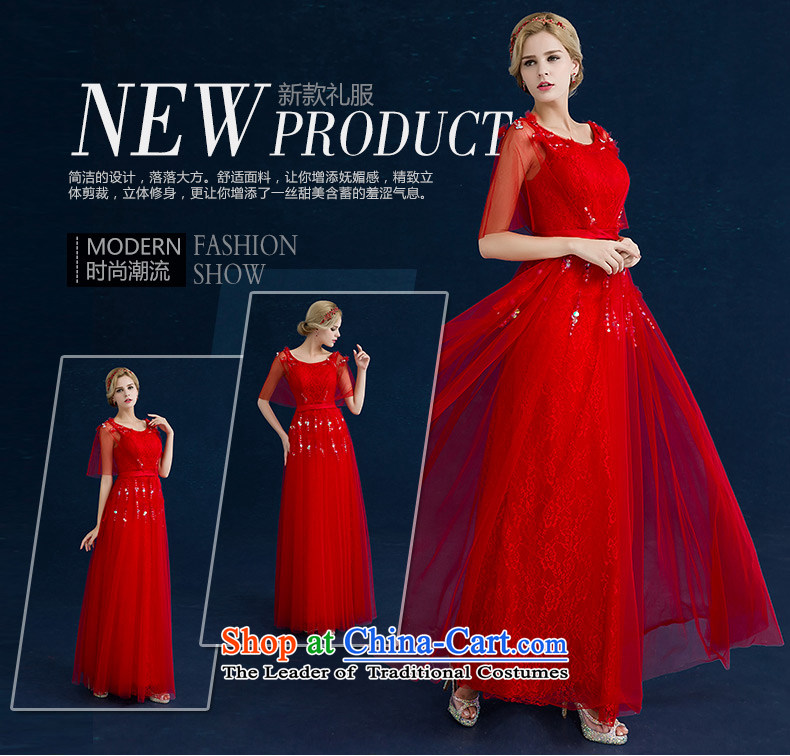 Seal the bride dress bows services Jiang 2015 autumn and winter Korean married shoulders of Sau San lace banquet evening dresses RED M picture, prices, brand platters! The elections are supplied in the national character of distribution, so action, buy now enjoy more preferential! As soon as possible.