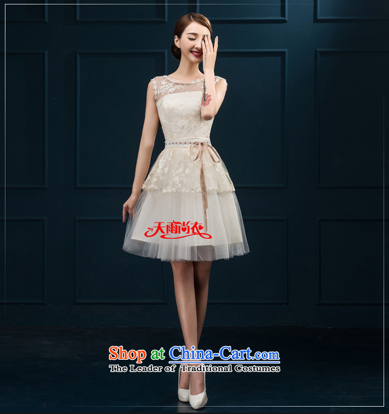 Rain-sang yi 2015 new Korean short, thin dinner will be blissful graphics bridesmaid small dress marriages bows services LF223 champagne color tailored picture, prices, brand platters! The elections are supplied in the national character of distribution, so action, buy now enjoy more preferential! As soon as possible.