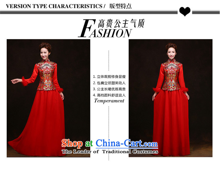 The spring and summer of 2015 New HANNIZI) Bride wedding dress evening dresses red long large retro, Red XL Photo, prices, brand platters! The elections are supplied in the national character of distribution, so action, buy now enjoy more preferential! As soon as possible.