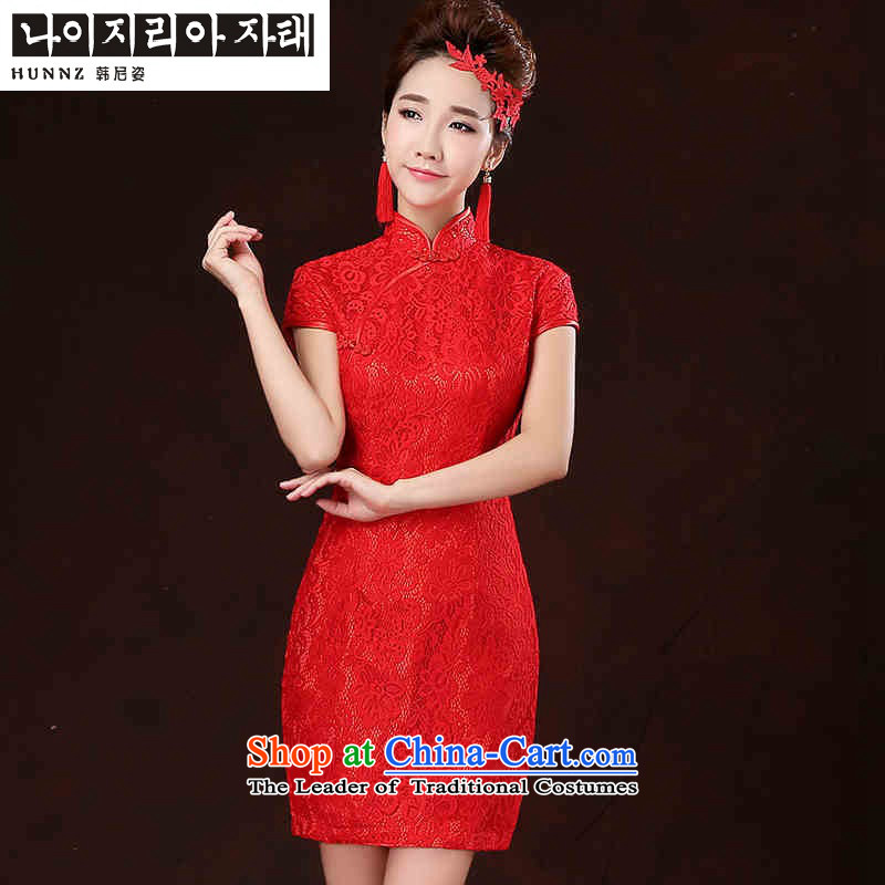        Toasting champagne HANNIZI Services 2015 new spring and summer stylish and simple bride dress dress Sau San ethnic Korean and colorful XL, red (hannizi) , , , shopping on the Internet