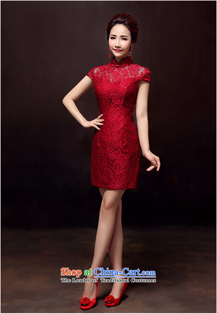 Toasting champagne served brides HANNIZI 2015 wedding dress wine red retro in style short bridesmaid service, wine red long S picture, prices, brand platters! The elections are supplied in the national character of distribution, so action, buy now enjoy more preferential! As soon as possible.
