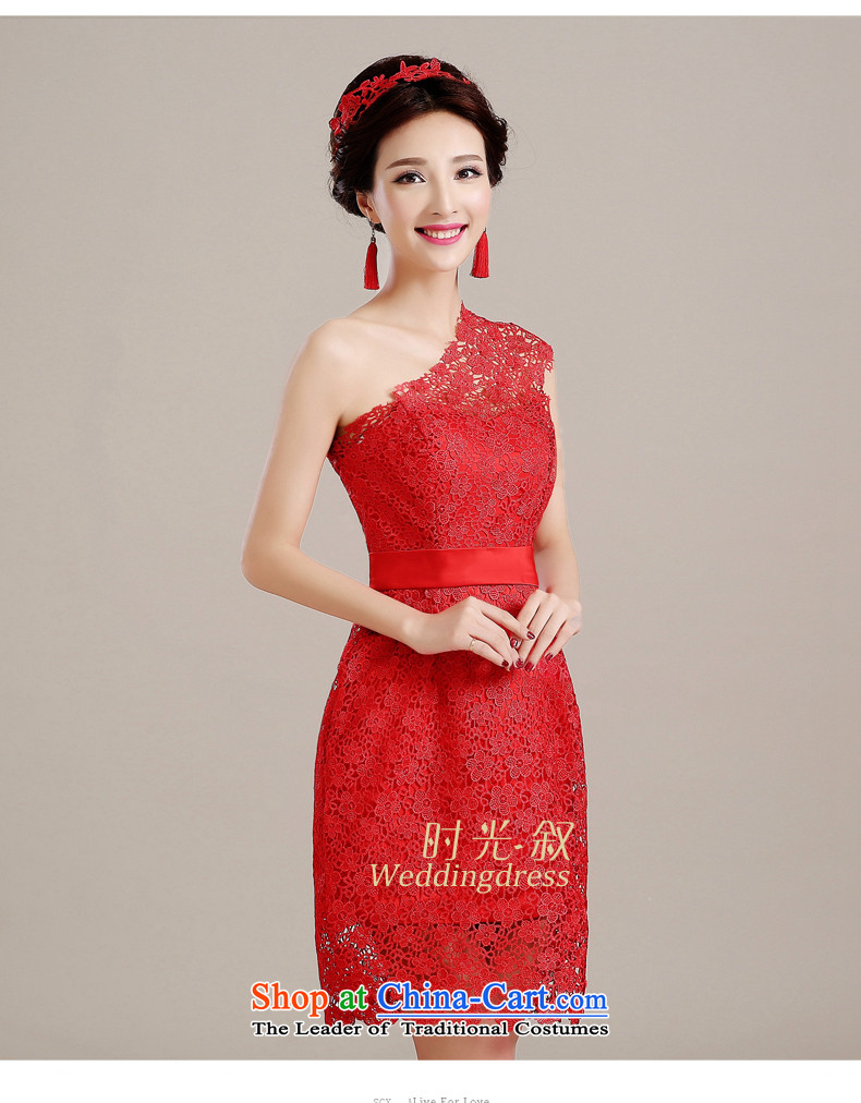 Time Syrian evening dresses 2015 new Korean Red shoulder, banquet service marriages fall bows stylish bridesmaid female red XL Photo, prices, brand platters! The elections are supplied in the national character of distribution, so action, buy now enjoy more preferential! As soon as possible.